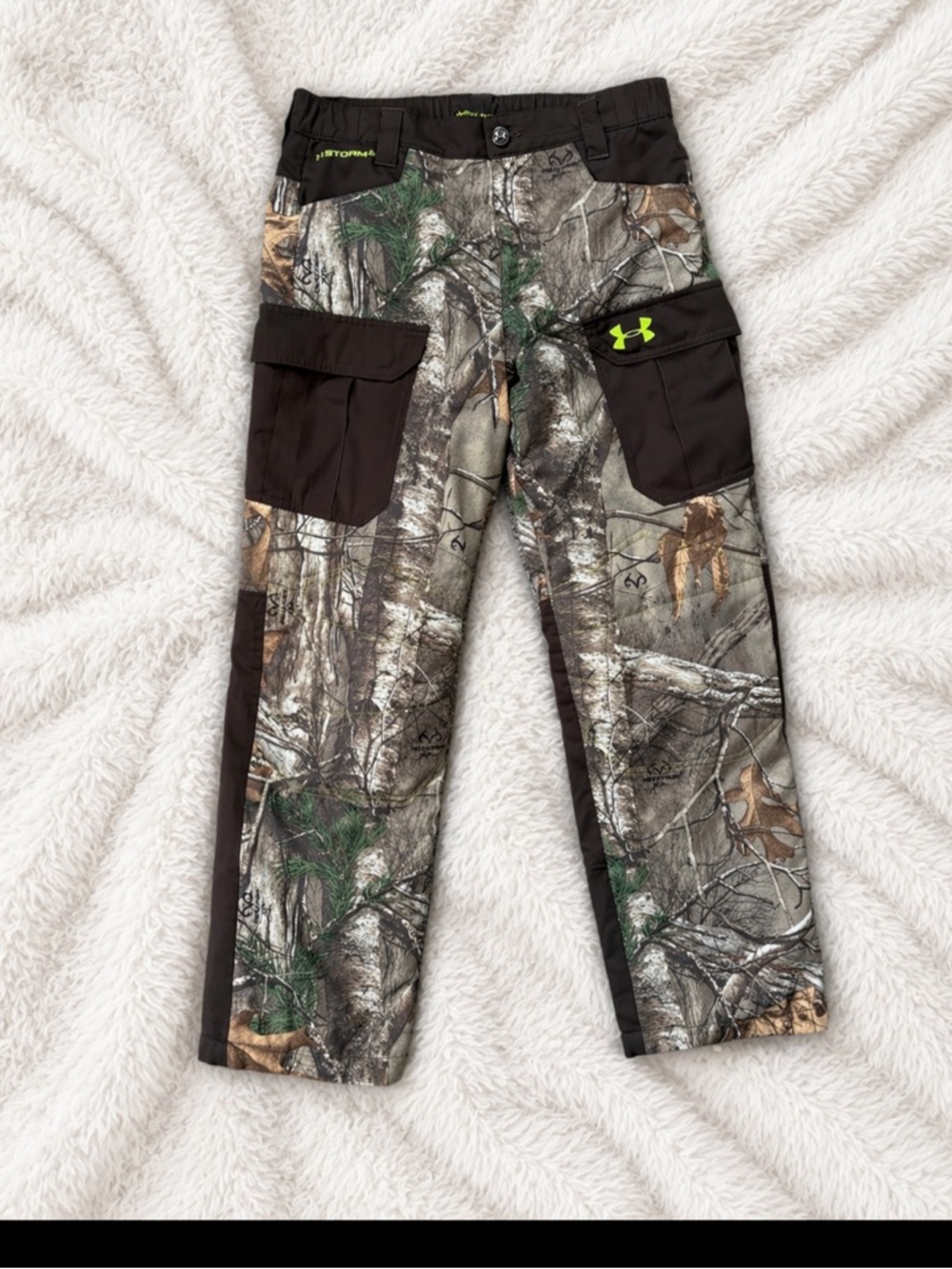 Under Armour Storm Realtree ColdGear Lined Pants Youth Large Camo